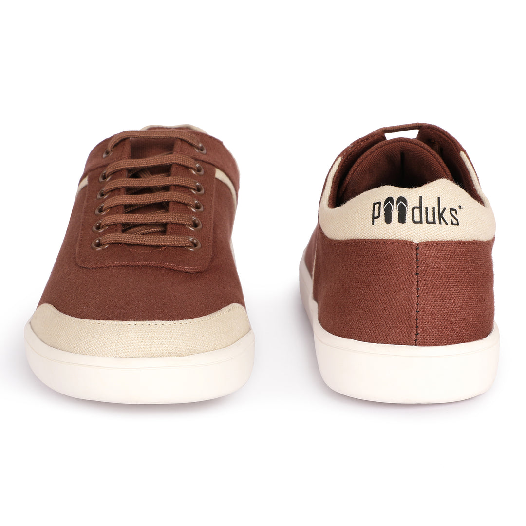 Brown Eco Sneakers | Fusion of Style & Comfort | Water Repellant & Odour Free