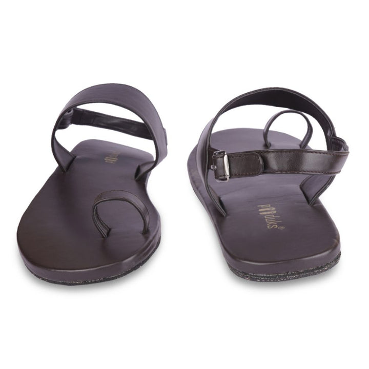 Comfy Black Flat Sandal for Men | Sharp & Timeless Design | Eco Conscious