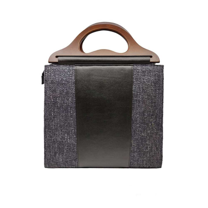 Black & Grey Smart Carry Bag for Women | Hand-Crafted | Refined Style