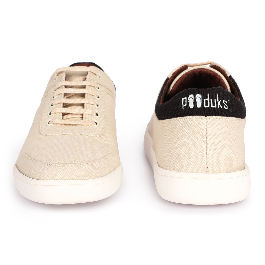 Comfy Sneakers | Cloud-Like Heel Support | Biodegradable | Beige Coloured