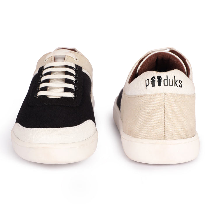 Black & Beige Sneakers | Made of Recycled PET Bottles | Water Repellent