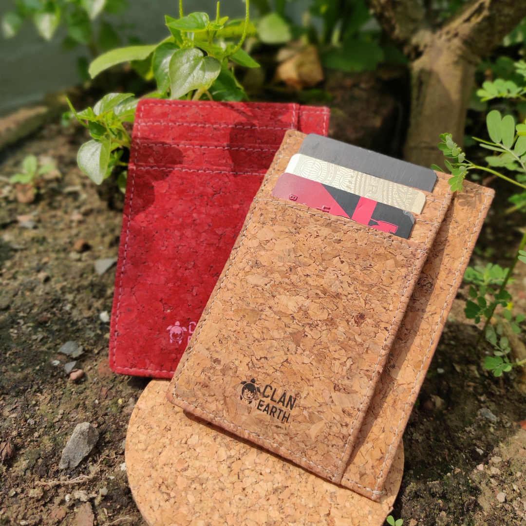 Minimal Card Case | Unisex | Cork | Secured And Easy Carry