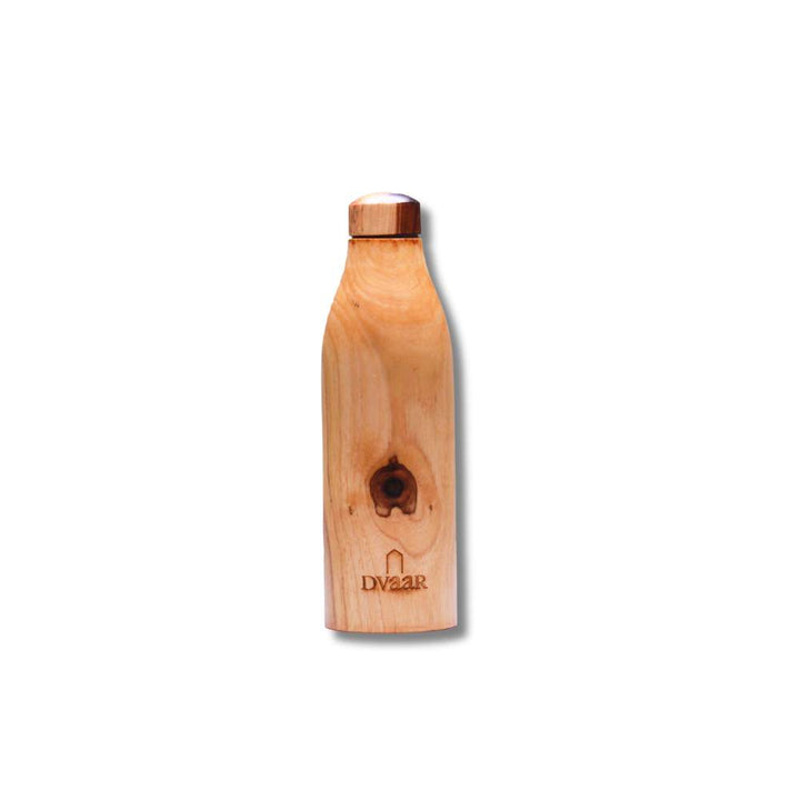 Copper And Teak Wood Made Water Bottle, Copper Bottle , 500 ML, Sustainable Choice