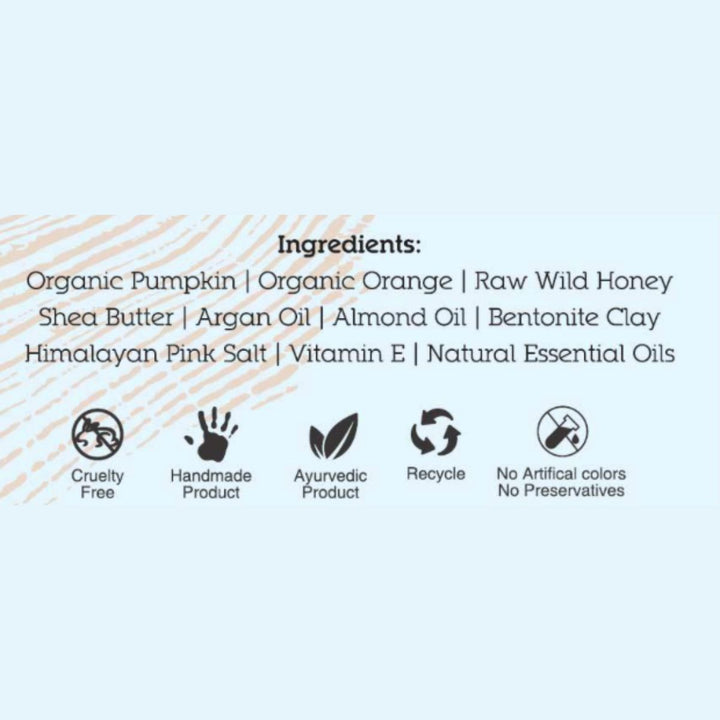 Orange & Pumpkin Brightening Face Mask |  For Dull and Greasy Skin | 40 GM