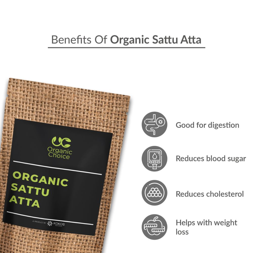 Organic Sattu Atta | Full of Fibre & Minerals | Sourced Directly from Farmers | 750 GM