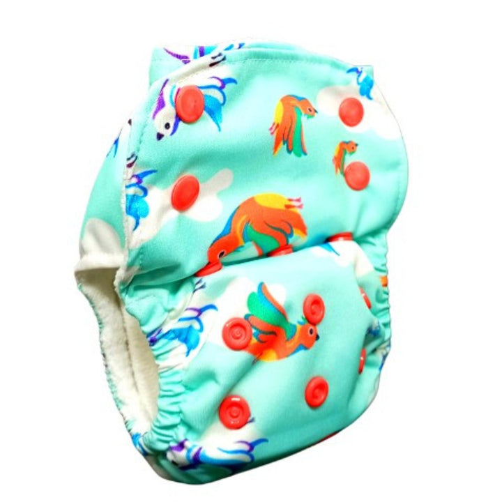 Fly High Birdie Cloth Diaper With Organic Cotton Inserts | Trim Fit | Reusable