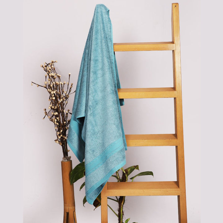 Natural Bamboo Bath Towel | Eco Friendly | Chemical Free | Blue | Single Piece