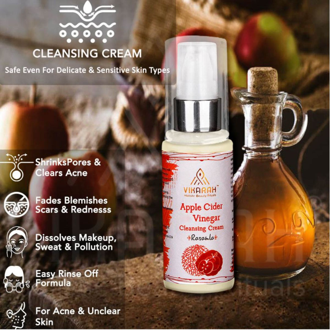 Apple Cider Vinegar Cleansing Cream | Shrinks Pores & Clears Acne | Dull & Greasy Skin | 40 MG 