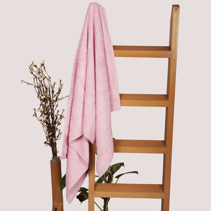 Natural Bamboo Bath Towel | Eco Friendly | Chemical Free | Pink | Single Piece