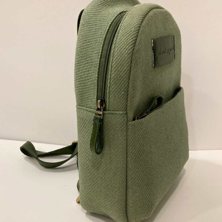 Olive Green Backpack | Personalised | Travel With Classic Charm