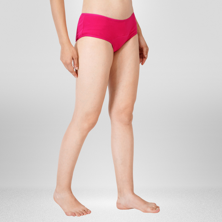 Leak Proof Panty + Panty Liner | Comfortable | Hygienic | Bamboo Fabric | Fuchsia Pink