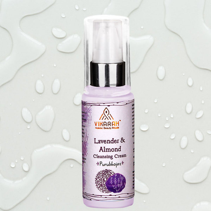 Lavender & Almond Cleansing Cream | For Dry, Sun-Damaged and Ageing Skin  | Ayurvedic Formulation | 40GM 