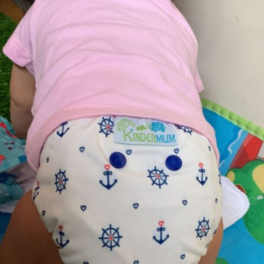 Anchor Cloth Diaper With Quick Dry Organic Cotton Insert | Day Time Diaper