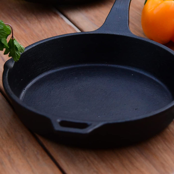 9" Single Handle Skillet | For Frying & Sautéing | Pre Seasoned Cast Iron | Toxin Free