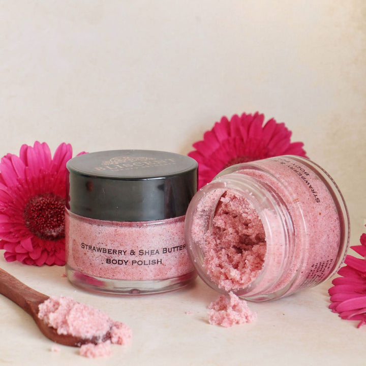 Strawberry & Shea Butter Body Polish | Exfoliator for Bright Skin | 100 GM