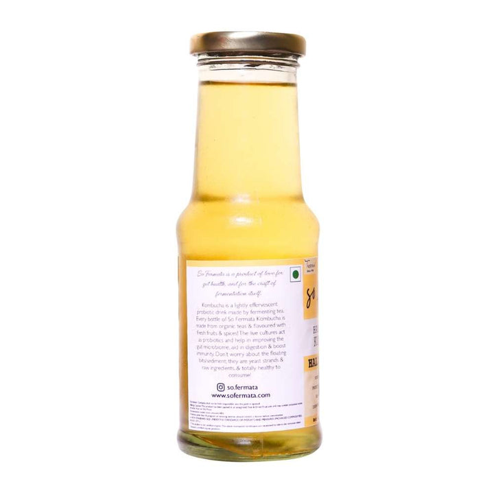 Handcrafted Haldi Ginger Kombucha | Organic | Probiotic | Gut Health | 200 ML