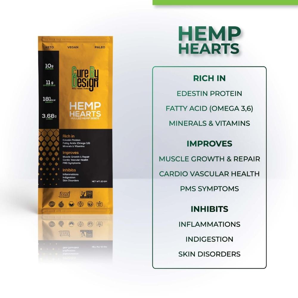 Hemp Hearts | Hulled Hemp Seeds | Protein Rich | Omega 3 & 6 | 50 GM