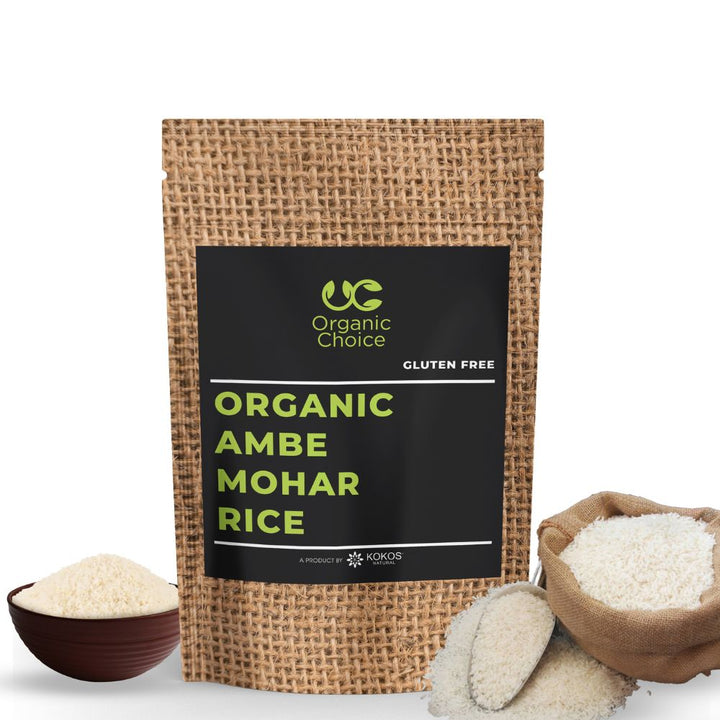 Organic Ambe Mohar Rice | Gluten Free | 100 % Natural Whole Grain | 1000 GM