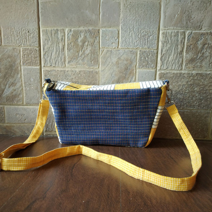 Quirky Blue & Mustard Fanny Pack | Stylish & Functional