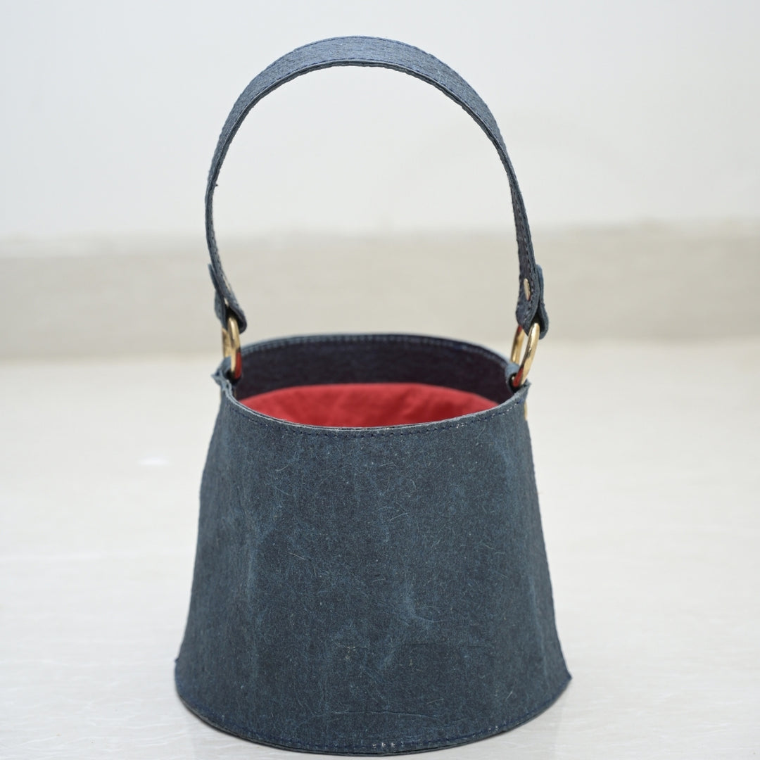 Bucket Bag For women | Indigo | Made of Coconut Leather | Stylish