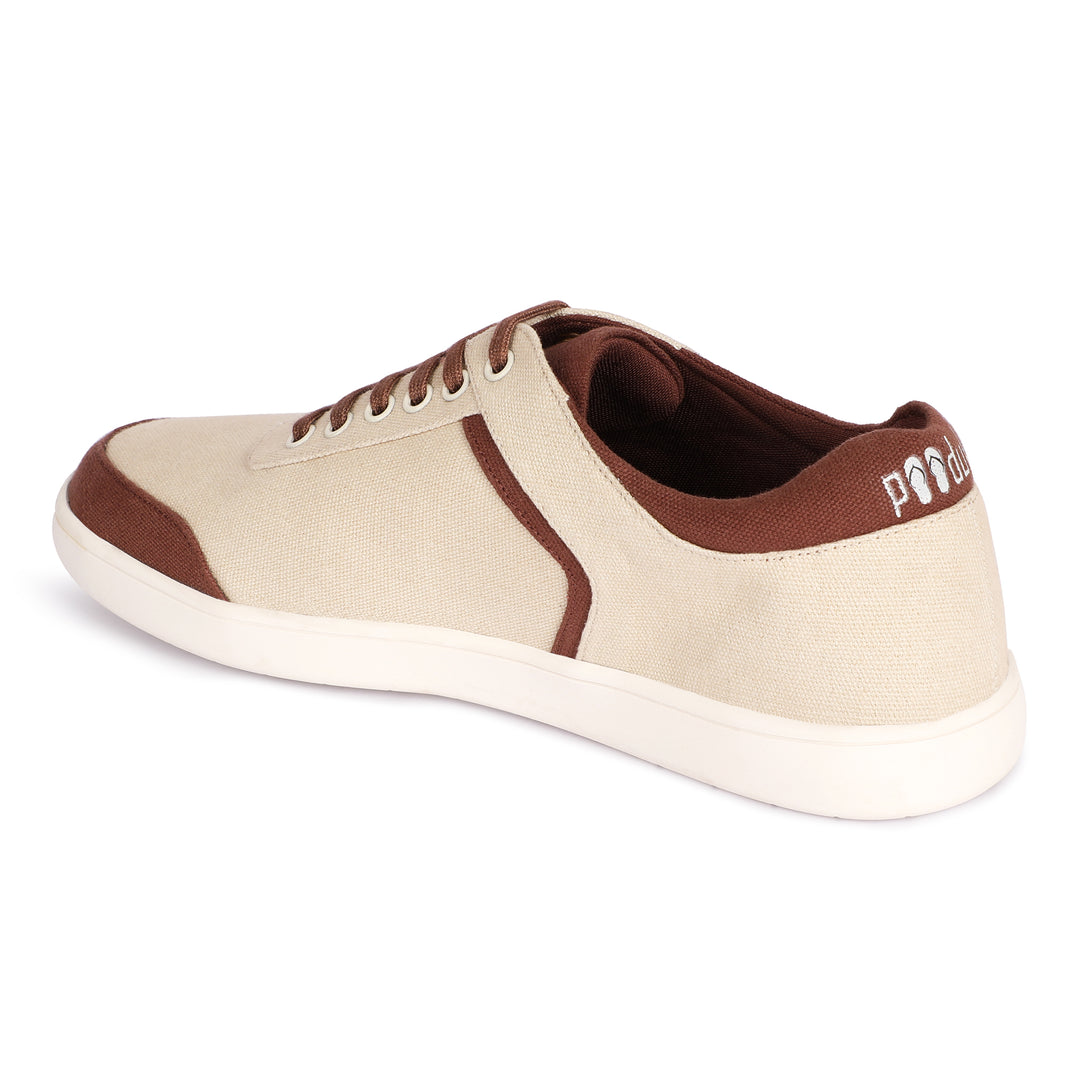 Eco Biodegradable Sneakers | Odour Free | Anti Skid | Unisex | Beige & Brown