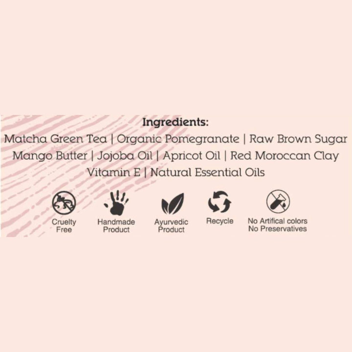 Green Tea & Pomegranate Tan Removal  Scrub | Discoloured & Sun-damaged Skin | 40 GM