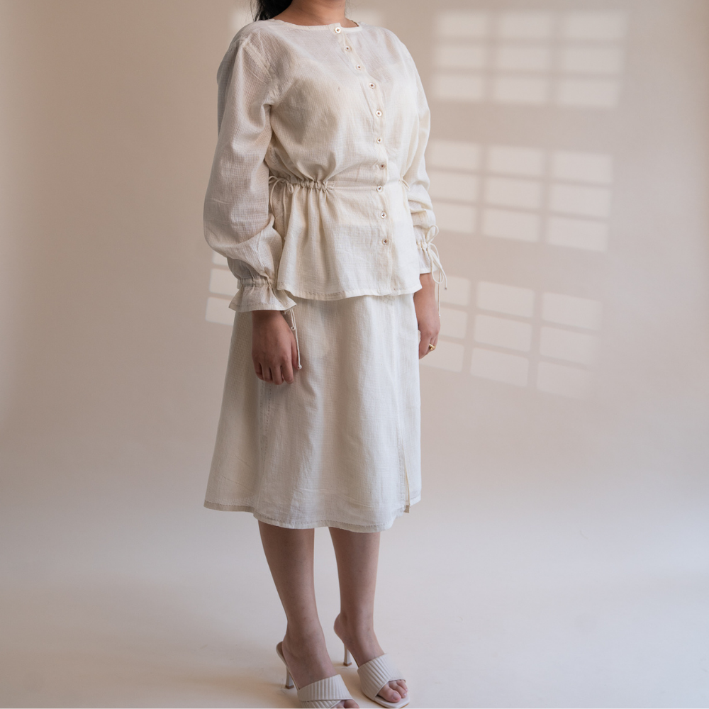 A-Line Skirt For Women | Authentic Ivory Colour | Relaxed Elegance