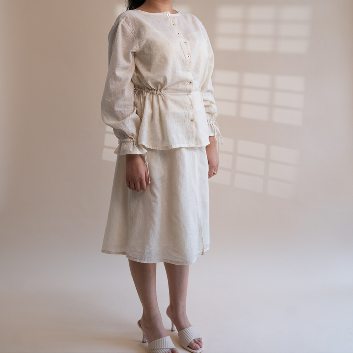 A-Line Skirt For Women | Authentic Ivory Colour | Relaxed Elegance