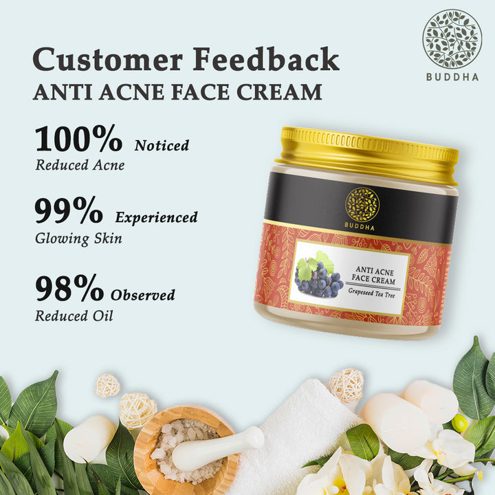 Anti Acne Face Cream | Chemical Free | Ayush Certified | Natural | For Acnes, Pimples, Scars and Marks | 75 GM