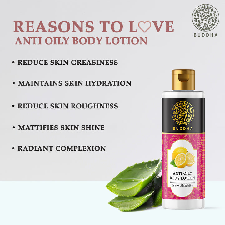 Anti Oily Body Lotion | Balance Skin Oil Level | Chemical Free & Natural | 150 ML