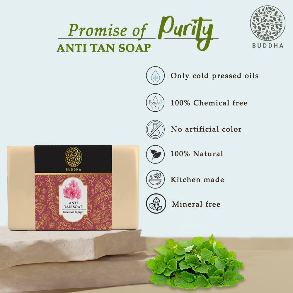 Anti Tan Soap | Remove Dead Skin Naturally | Sun UV Rays Protection | 100 GM