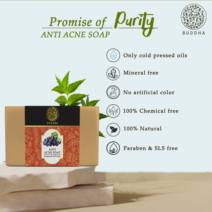 Anti Acne Soap | Fights Acne Pimple, Breakouts, Blemish, Blackheads | 100 GM