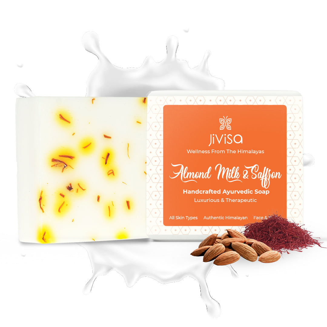 Almond Milk & Saffron Soap | For Skin Enrichment & Glow | Cruelty Free | 100 GM