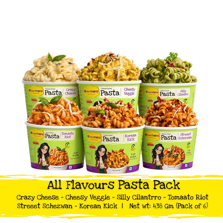 International Flavour Instant Pasta | Cheesy, Fiery and Signature Pack of 6