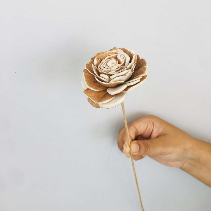 Almond Rose Sola Flower | Home Decor | Gifting | Table Decor