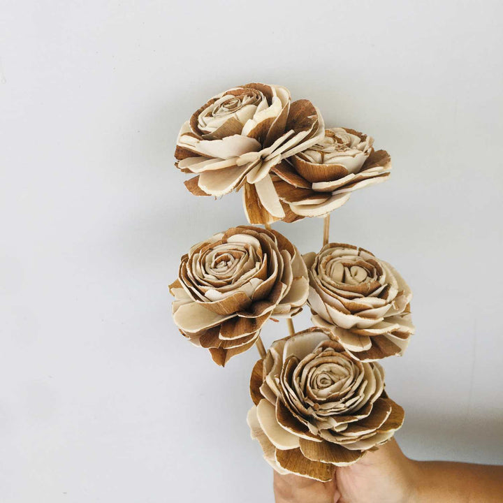 Almond Rose Sola Flower | Home Decor | Gifting | Table Decor