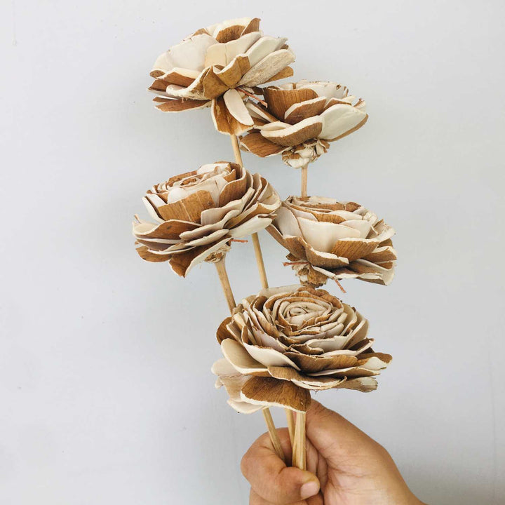 Almond Rose Sola Flower | Home Decor | Gifting | Table Decor