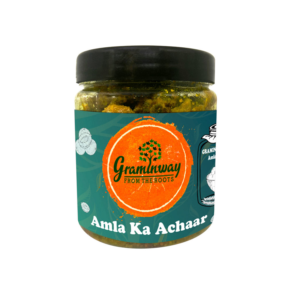 Amla Ke Achar | Punch of Spicy, Tangy Burst of Flavour | Bottle of 200 GM