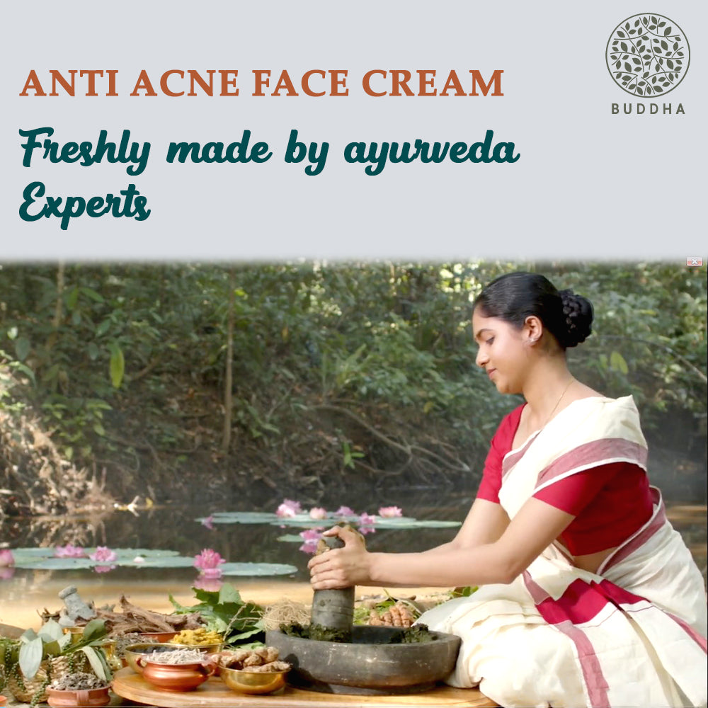 Anti Acne Face Cream | Chemical Free | Ayush Certified | Natural | For Acnes, Pimples, Scars and Marks | 75 GM