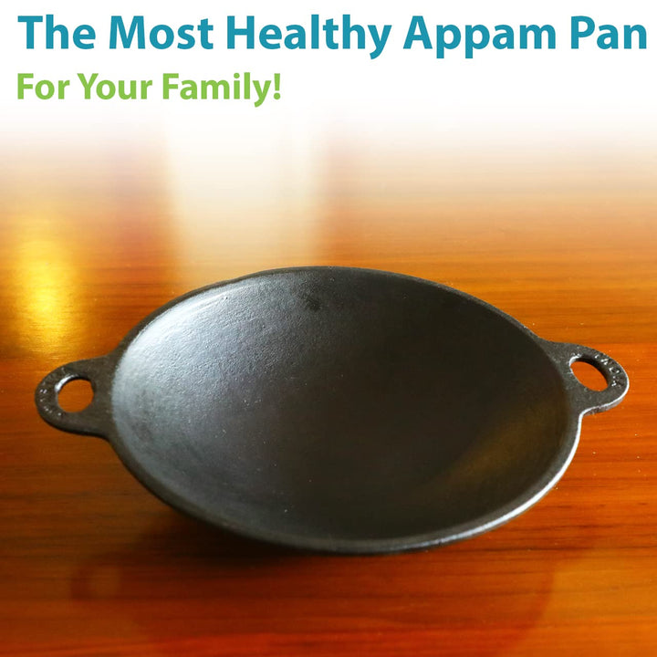 Appam Pan/Kadhai | Pre Seasoned Cast Iron | Healthy Cooking | Chemical & Toxin Free