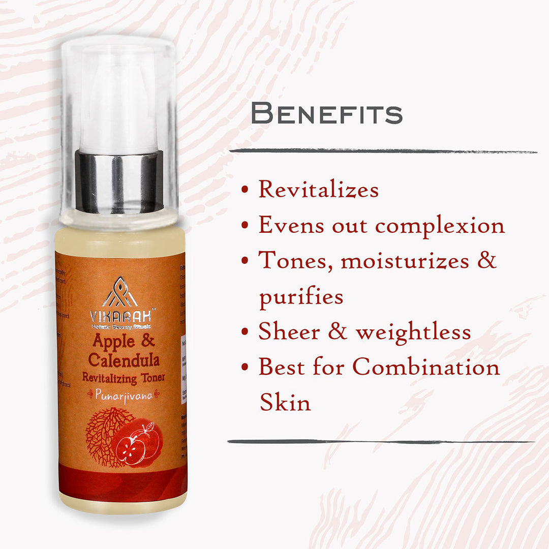 Apple & Calendula Face Toner | Revitalising for Skin Glow | Ayush Based | 60 ML