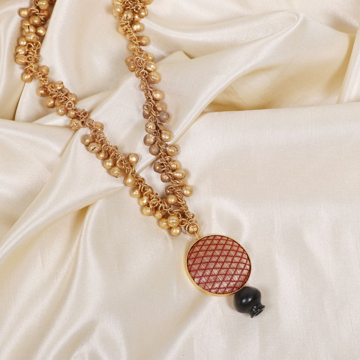 Artistic Necklace | 22 Kt Gold Plated | Traditional | Wedding Jewelry | Hand-Crafted