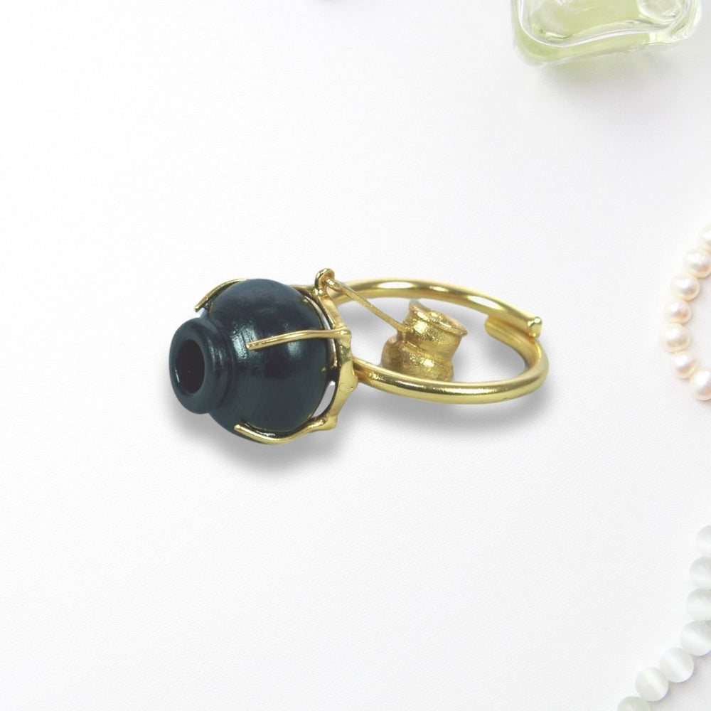 Artistic Pyau Ring | 22 Kt Gold Plated | Traditional Design | Exquisite | Hand Crafted