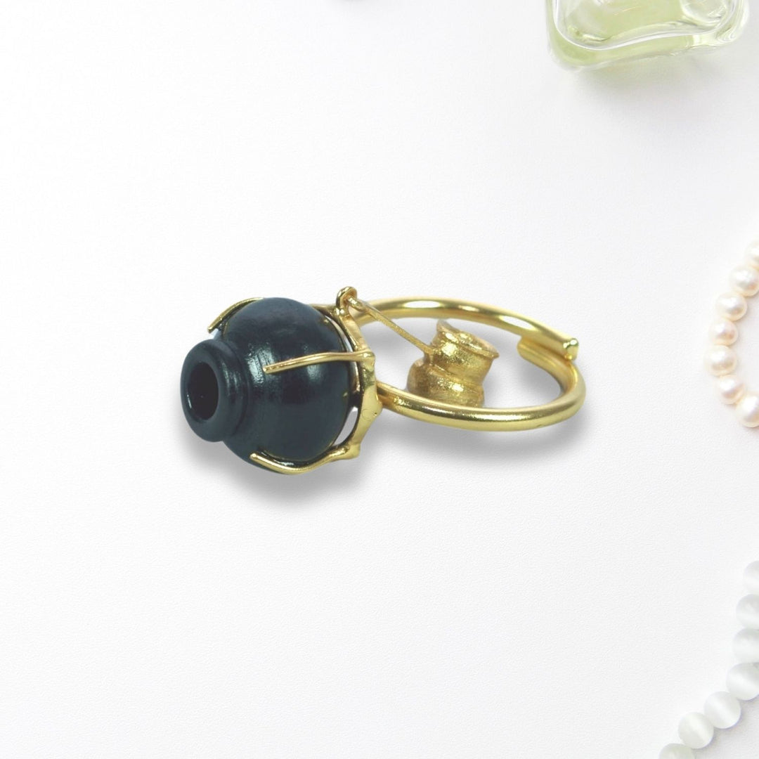 Artistic Pyau Ring | 22 Kt Gold Plated | Traditional Design | Exquisite | Hand Crafted