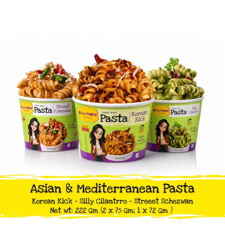 Asian & Mediterranean Instant Pasta | Korean Kick, Silly Cilantrro & Streeet Schezwan
