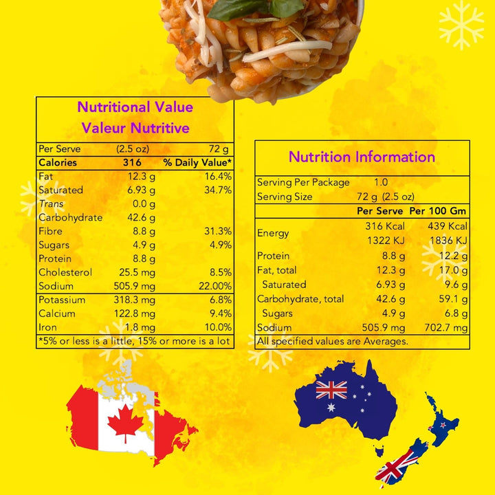 Tomaato Riot Instant Pasta | Freeze Dried-Ready To Eat Food | Travel Friendly | 225 GM