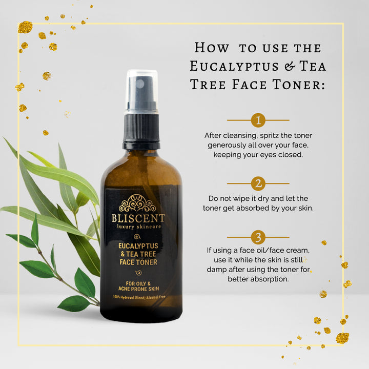 Eucalyptus & Tea Tree Face Toner | Anti Acne | Skin Hydrating | 100 ML