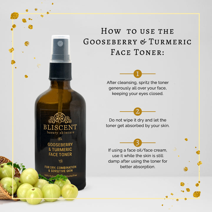 Gooseberry & Turmeric Face Toner | Refreshing & Hydrating | Natural | 100 ML