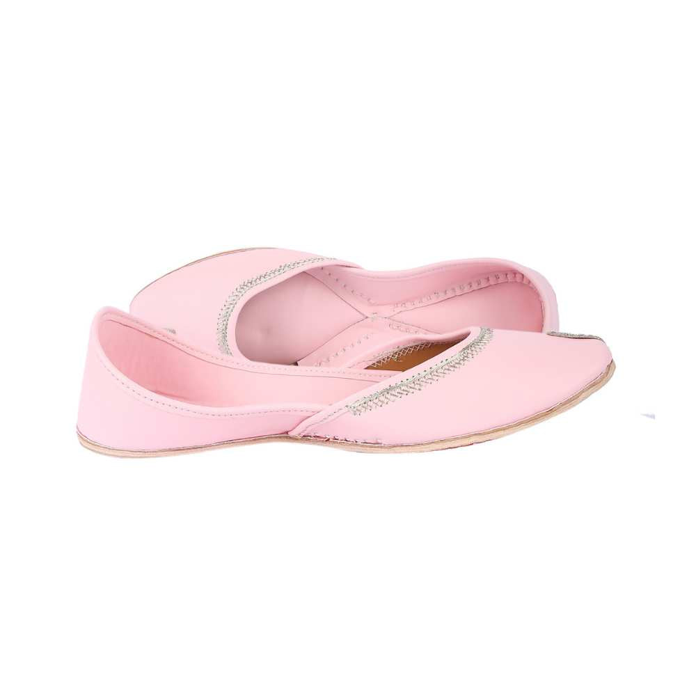 Baby Pink Jutti | Embellished Zari | Summery And Day Wear