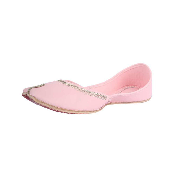 Baby Pink Jutti | Embellished Zari | Summery And Day Wear